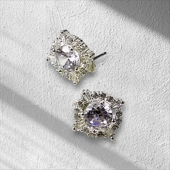 Crystal Accents Cluster Earrings with - Picture 10 of 14